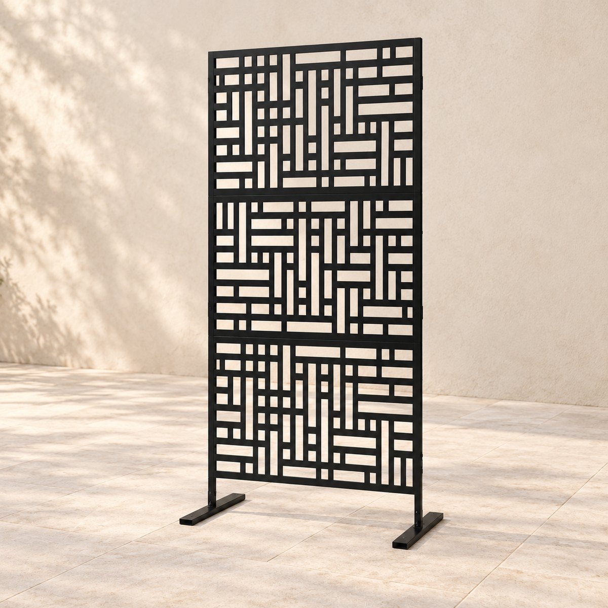 Brise-vue de terrasse acier noir, 90 x 190 cm — vue principale